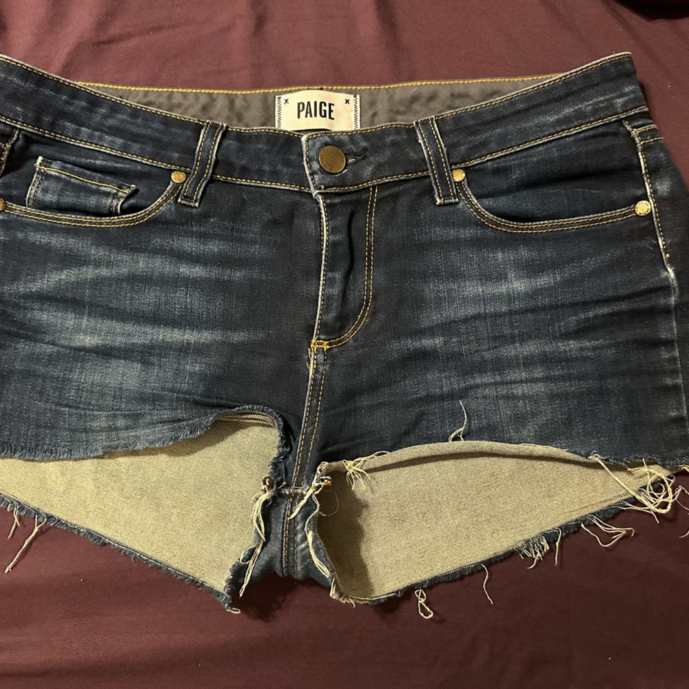 Paige denium cut off shortie shorts